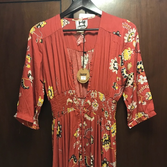 NWT LF Jaase Indiana Maxi Boho floral dress - Picture 5 of 8